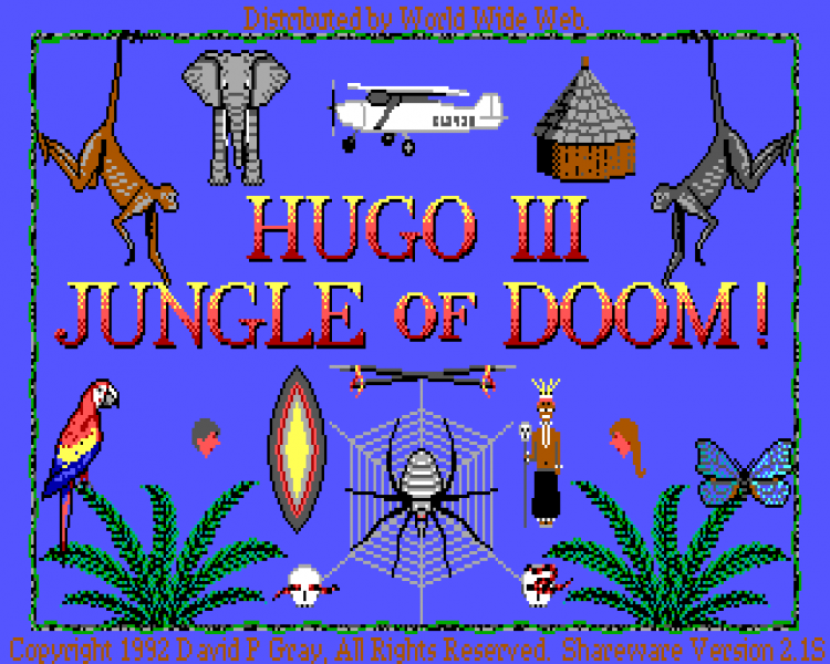 Hugo III: Jungle of Doom Title Screen